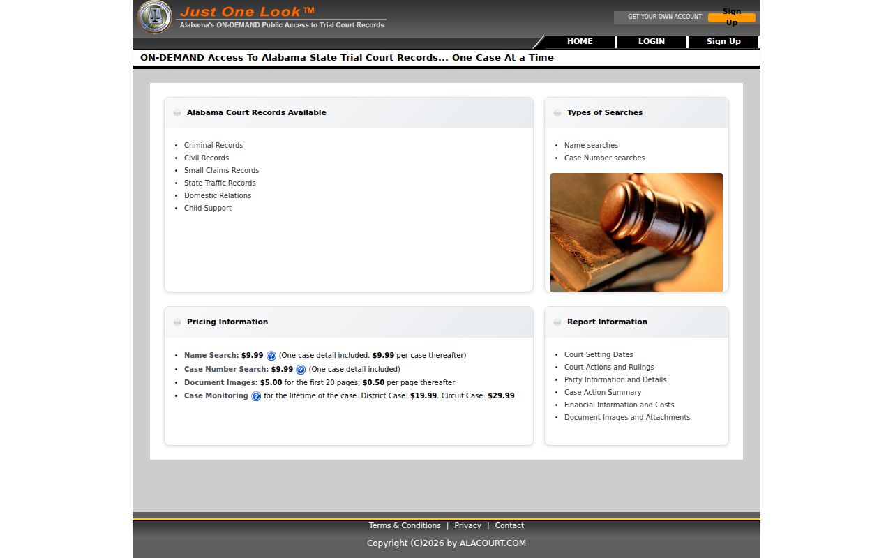 Houston County criminal court case search in Just One Look